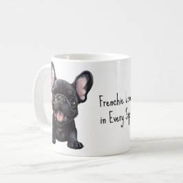Taza De Café Con texto personalizado, 🐶 perrito francés