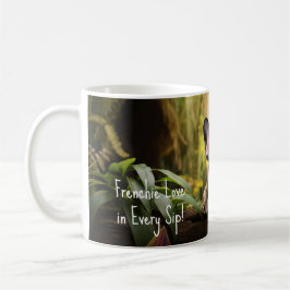 Taza De Café Con texto personalizado, 🐶 perrito francés