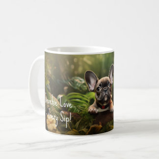 Taza De Café Con texto personalizado, 🐶 perrito francés