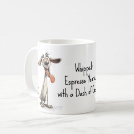 Taza De Café Con texto personalizado, 🐶whippet loco 🤪