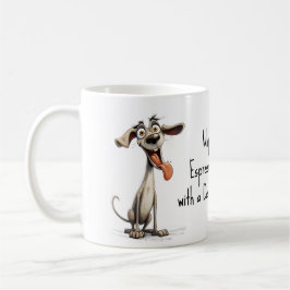 Taza De Café Con texto personalizado, 🐶whippet loco 🤪