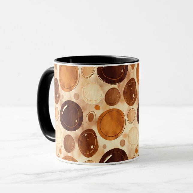 Taza de café con textura de guijarro – Estilo neut (Anverso izquierdo)