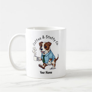 Taza de café con traje divertido de Staffordshire