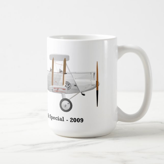 Taza de café con un biplano en él (Derecha)