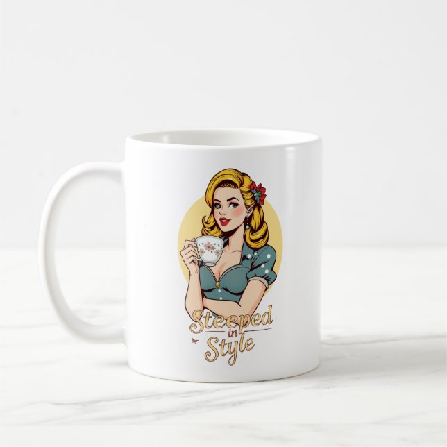 Taza De Café Con un estilo glamuroso, bebedores de té retro (Izquierda)