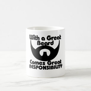Taza De Café Con una gran barba viene la gran responsabilidad