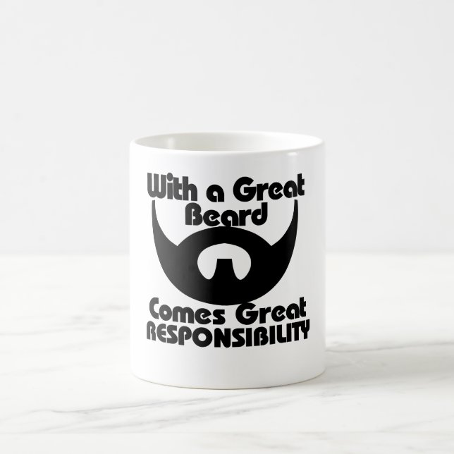 Taza De Café Con una gran barba viene la gran responsabilidad (Centro)