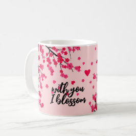 Taza De Café con ustedes florezco cherry sakura