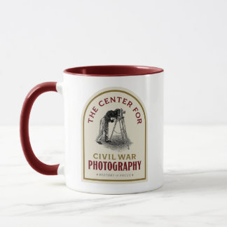 Taza de café con ventana crema granate CCWP