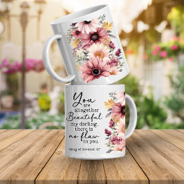 Taza de café con versículo bíblico Eres Hermosa