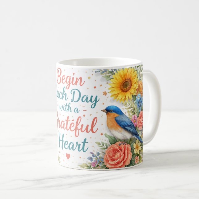 Taza de café con vibra positiva (Anverso derecho)