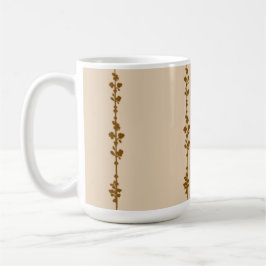 Taza de café con vid botánico de granja neutral