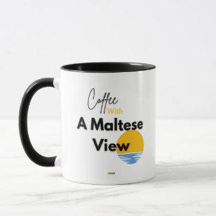 Taza de café con vista maltesa AMAR Prints