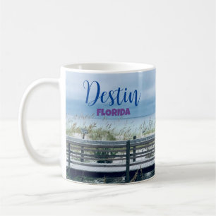 Taza de café con vista panorámica de Destin Florid