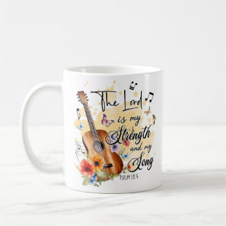 Taza De Café Concentración cristiana y salmo de guitarra de can
