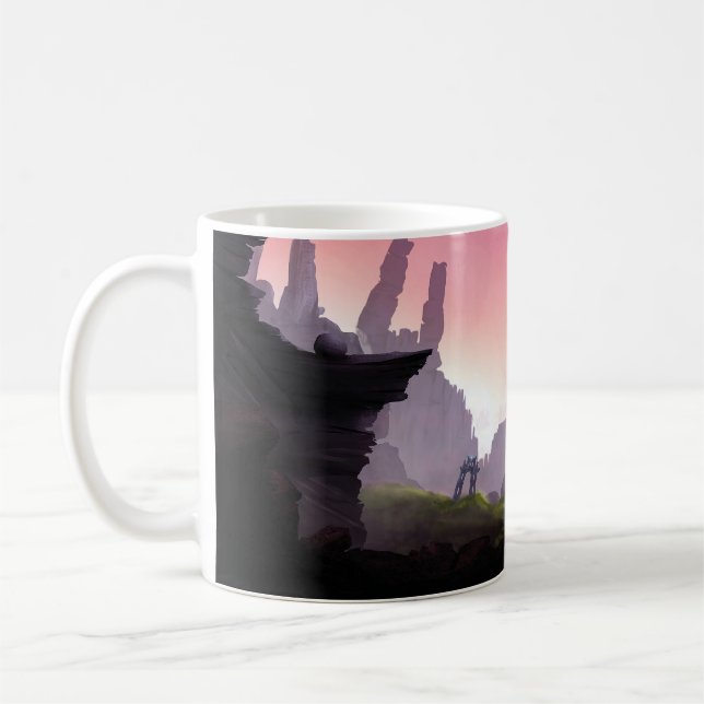 Taza De Café Concepto de paisaje fantástico Art Mug (Izquierda)