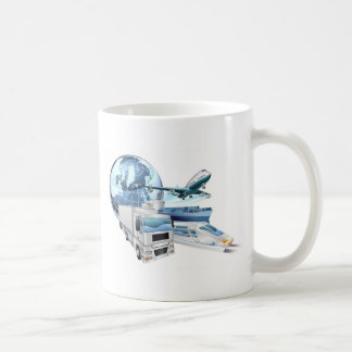 Taza De Café Concepto del globo del transporte de logística