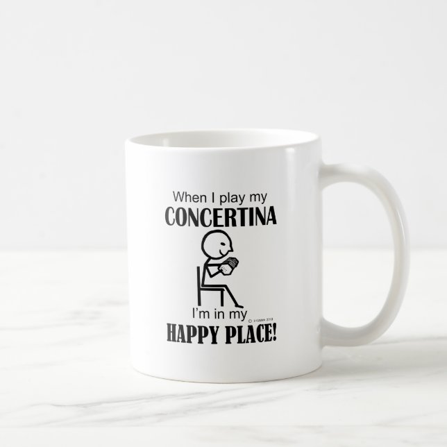 Taza De Café Concertina Happy Place (Derecha)