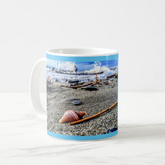 Taza De Café Concha de mar personalizada en la playa
