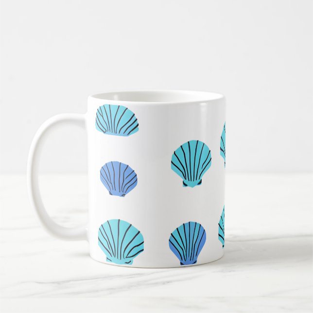 Taza De Café Concha marina azul (Izquierda)
