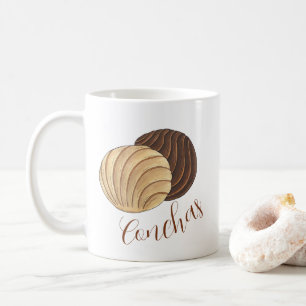Taza De Café Conchas Mexicanas Pan Dulce Sweet Bread Panadería