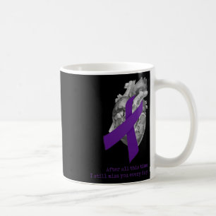 Taza De Café Conciencia Cinta púrpura Corazón que te extraña