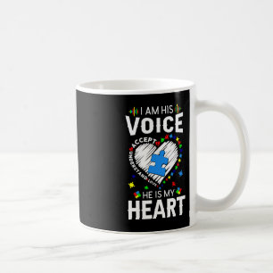 Taza De Café Conciencia de autismo Mamá Soy su voz Es mi oído