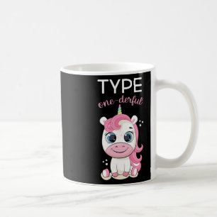 Taza De Café Conciencia de Diabetes Tipo Uno-derful T1d Unicorn