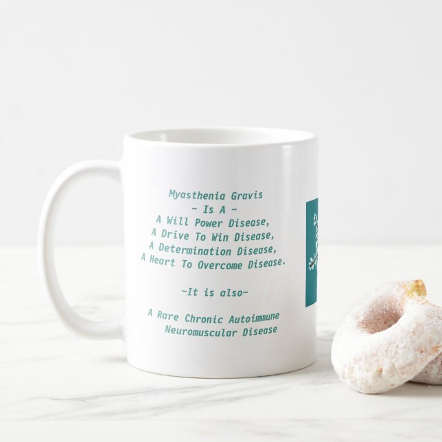 Taza De Café Conciencia de Gravis de la miastenia (Con donut)