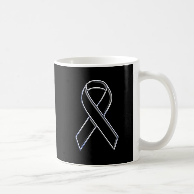Taza De Café Conciencia de la cinta negra sobre el estilo negro (Derecha)