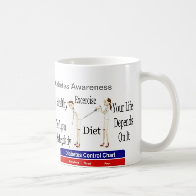 Taza De Café Conciencia de la diabetes (Derecha)