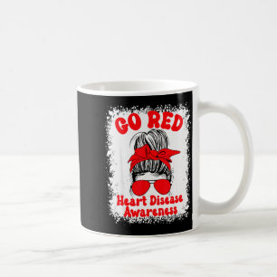 Taza De Café Conciencia de la enfermedad del corazón Rojo Nosot