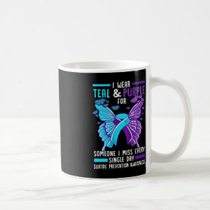 Taza De Café Conciencia de la prevención del suicidio en cinta 