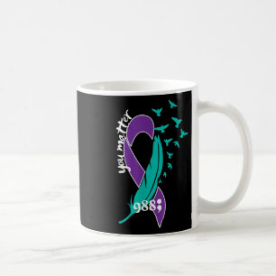 Taza De Café Conciencia de Prevención del Suicidio 988 Te Quier