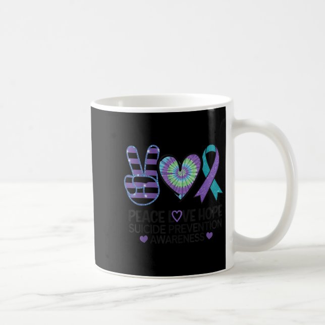 Taza De Café Conciencia de Prevención del Suicidio con Amarres  (Derecha)