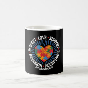 Taza De Café Conciencia del autismo Respeto autista Apoyo al am