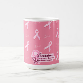 Taza De Café Conciencia del Cáncer de Mama con Cinta Rosa