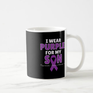 Taza De Café Conciencia del cáncer de páncreas que llevo púrpur