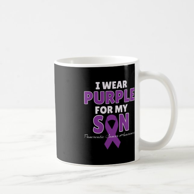 Taza De Café Conciencia del cáncer de páncreas que llevo púrpur (Derecha)