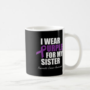 Taza De Café Conciencia del cáncer de páncreas que llevo púrpur