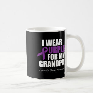 Taza De Café Conciencia del cáncer de páncreas que llevo púrpur