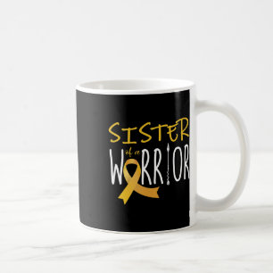 Taza De Café Conciencia Del Cáncer Infantil Hermana De Un Guerr