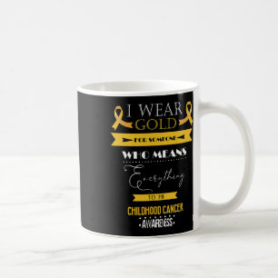 Taza De Café Conciencia del Cáncer Infantil Llevo Por Alguien Q