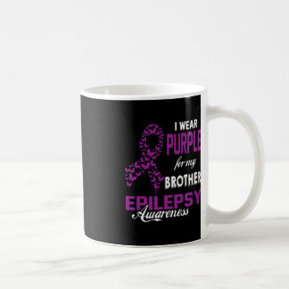 Taza De Café Conciencia Epilepsia Que Uso Púrpura Para Mi Herma