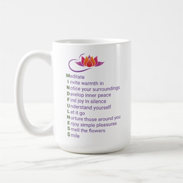 Taza De Café Conciencia Gift Mug Expresations por cada carta (Izquierda)