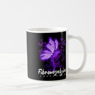 Taza De Café Conciencia Hummingbird Holding Purple Ribbon