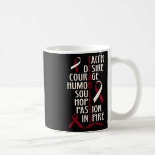 Taza De Café Conciencia intrépida sobre el cáncer de cuello de 