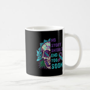 Taza De Café Conciencia mental sobre suicidio craneal No deberí