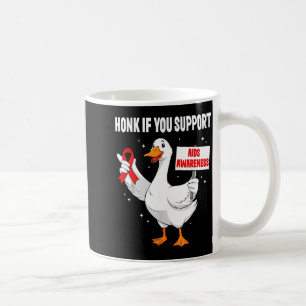 Taza De Café Conciencia Sida_VIH Ganso Divertido Día Mundial de