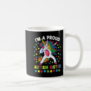 Taza De Café Conciencia sobre autismo abusando de Chica unicorn